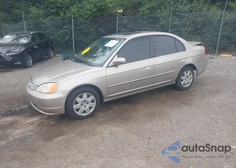 2002 Honda Civic Ex z USA, uszkodzony, nr VIN 2HGES26782H590125